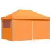 Tienda de fiesta plegable Pop-Up 4 paredes laterales naranja