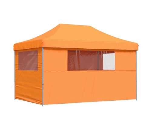 Tienda de fiesta plegable Pop-Up 4 paredes laterales naranja