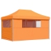 Tienda de fiesta plegable Pop-Up 4 paredes laterales naranja