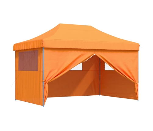 Tienda de fiesta plegable Pop-Up 4 paredes laterales naranja