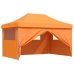 Tienda de fiesta plegable Pop-Up 4 paredes laterales naranja