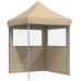 Tienda de fiesta plegable Pop-Up con 2 paredes laterales beige