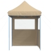 Tienda de fiesta plegable Pop-Up con 2 paredes laterales beige