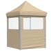 Tienda de fiesta plegable Pop-Up con 2 paredes laterales beige