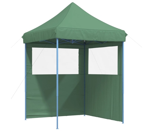 Tienda de fiesta plegable Pop-Up con 2 paredes laterales verde