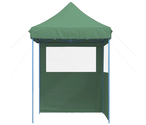 Tienda de fiesta plegable Pop-Up con 2 paredes laterales verde