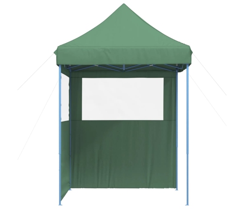 Tienda de fiesta plegable Pop-Up con 2 paredes laterales verde