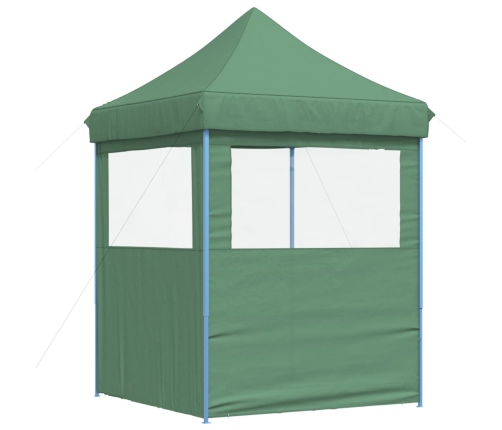 Tienda de fiesta plegable Pop-Up con 2 paredes laterales verde