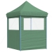 Tienda de fiesta plegable Pop-Up con 2 paredes laterales verde