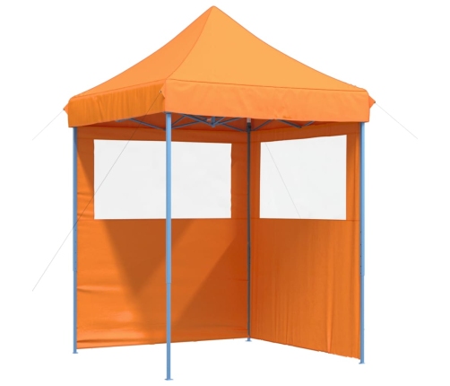 Tienda de fiesta plegable Pop-Up 2 paredes laterales naranja