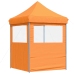 Tienda de fiesta plegable Pop-Up 2 paredes laterales naranja