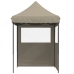 Tienda de fiesta plegable Pop-Up con 2 paredes laterales taupe