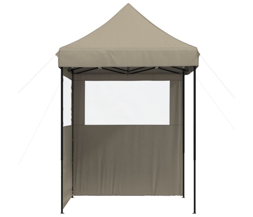 Tienda de fiesta plegable Pop-Up con 2 paredes laterales taupe