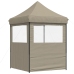 Tienda de fiesta plegable Pop-Up con 2 paredes laterales taupe