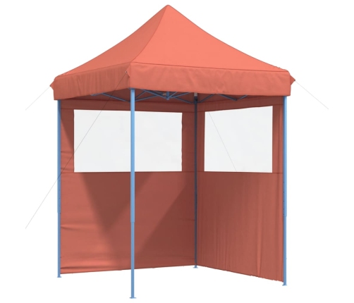 Tienda de fiesta plegable Pop-Up 2 paredes laterales terracota