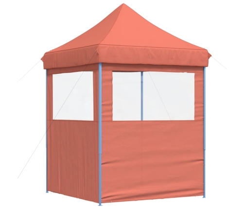 Tienda de fiesta plegable Pop-Up 2 paredes laterales terracota