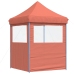 Tienda de fiesta plegable Pop-Up 2 paredes laterales terracota