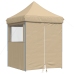 Tienda de fiesta plegable Pop-Up con 4 paredes laterales beige