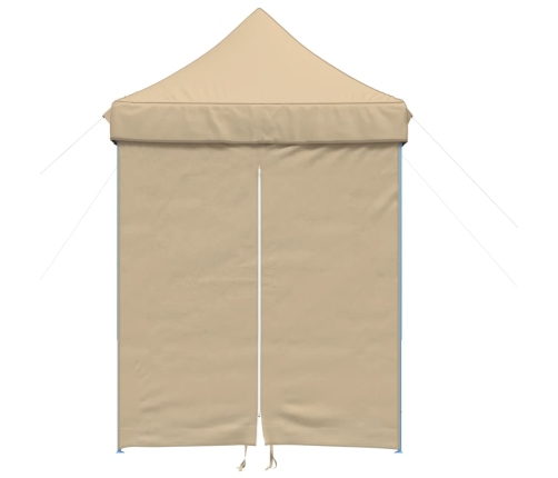 Tienda de fiesta plegable Pop-Up con 4 paredes laterales beige