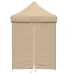 Tienda de fiesta plegable Pop-Up con 4 paredes laterales beige