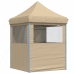 Tienda de fiesta plegable Pop-Up con 4 paredes laterales beige