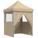 Tienda de fiesta plegable Pop-Up con 4 paredes laterales beige