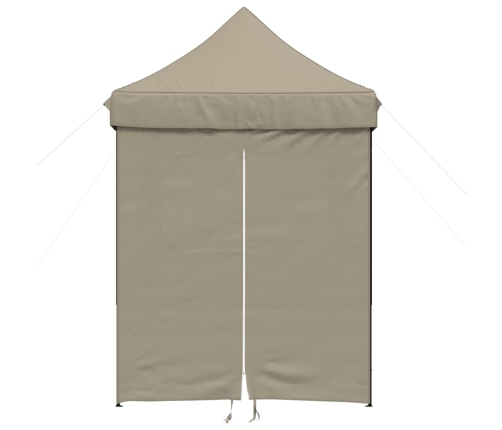 Tienda de fiesta plegable Pop-Up con 4 paredes laterales taupe