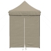 Tienda de fiesta plegable Pop-Up con 4 paredes laterales taupe