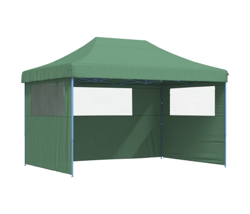 Tienda de fiesta plegable Pop-Up con 3 paredes laterales verde