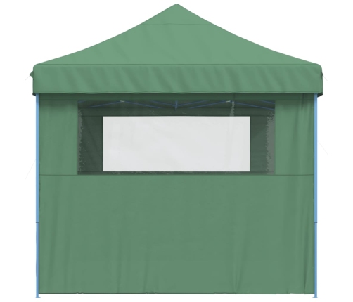 Tienda de fiesta plegable Pop-Up con 3 paredes laterales verde