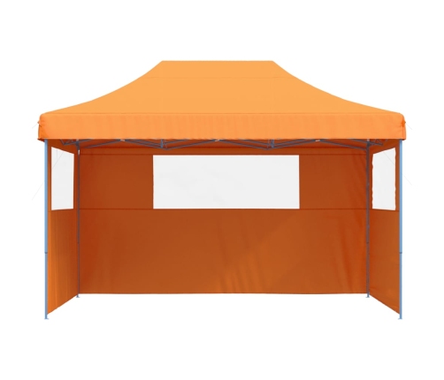 Tienda de fiesta plegable Pop-Up 3 paredes laterales naranja