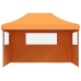 Tienda de fiesta plegable Pop-Up 3 paredes laterales naranja