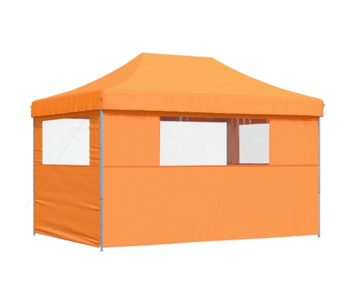 Tienda de fiesta plegable Pop-Up 3 paredes laterales naranja