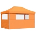 Tienda de fiesta plegable Pop-Up 3 paredes laterales naranja