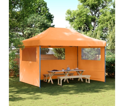 Tienda de fiesta plegable Pop-Up 3 paredes laterales naranja