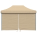 Tienda de fiesta plegable Pop-Up con 4 paredes laterales beige