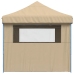 Tienda de fiesta plegable Pop-Up con 4 paredes laterales beige