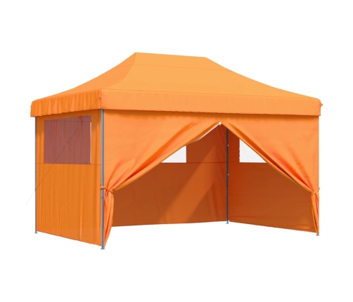 Tienda de fiesta plegable Pop-Up 4 paredes laterales naranja