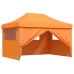 Tienda de fiesta plegable Pop-Up 4 paredes laterales naranja