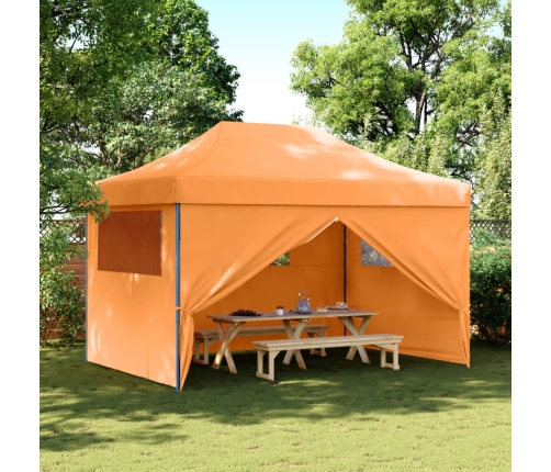 Tienda de fiesta plegable Pop-Up 4 paredes laterales naranja