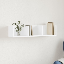 Mueble de pared madera de ingeniería blanco 75x18x16,5 cm