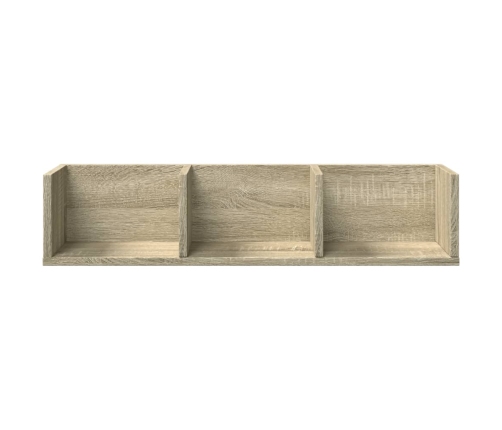 vidaXL Mueble de pared madera de ingeniería roble Sonoma 75x18x16,5 cm