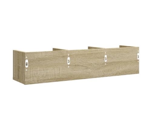 vidaXL Mueble de pared madera de ingeniería roble Sonoma 75x18x16,5 cm