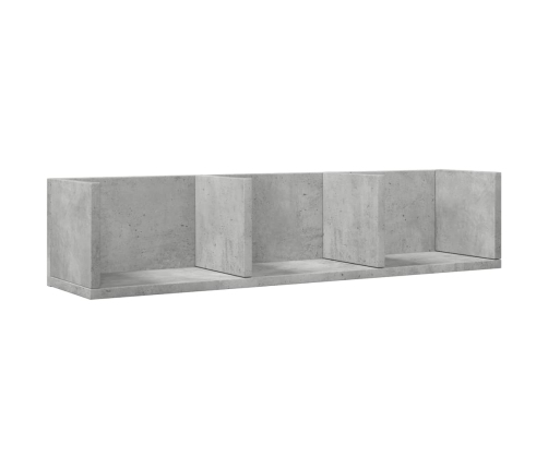 Mueble de pared madera ingeniería gris hormigón 75x18x16,5 cm