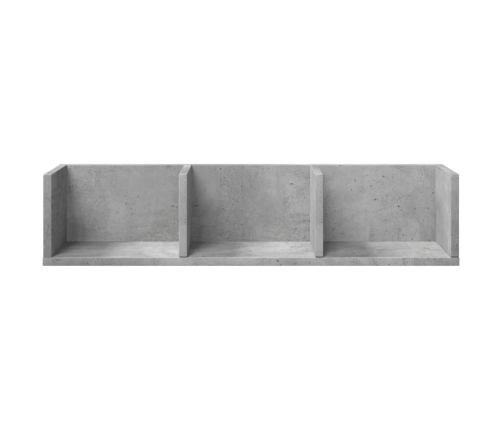 Mueble de pared madera ingeniería gris hormigón 75x18x16,5 cm