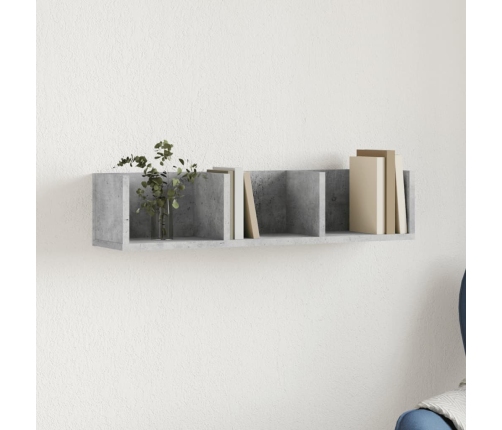 Mueble de pared madera ingeniería gris hormigón 75x18x16,5 cm