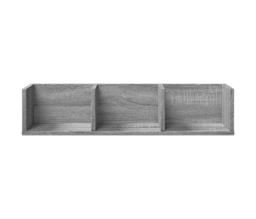 Mueble de pared madera ingeniería gris Sonoma 75x18x16,5 cm