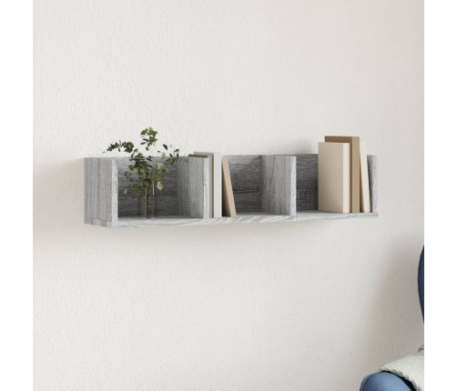 Mueble de pared madera ingeniería gris Sonoma 75x18x16,5 cm