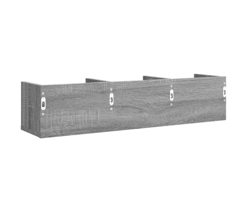 Muebles pared 2 uds madera ingeniería gris Sonoma 75x18x16,5 cm