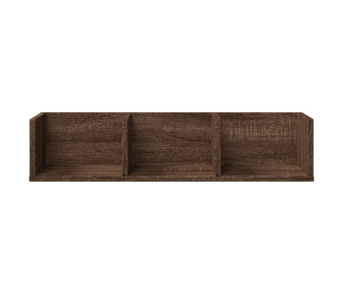 Mueble de pared madera de ingeniería marrón roble 75x18x16,5 cm